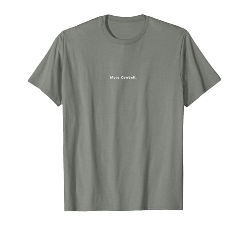 Charming Rebels Co. More Cowbell T-Shirt - size chart