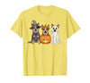 Funny Retro Australian Cattle Dog Halloween Witch Spooky Ghost Blue Heeler Pumpkin Halloween Dog Lover T-Shirt - size chart