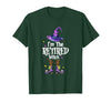 Funny Quote Horror Costume Party Family Friends I'm The Retired Witch Spooky Scary Halloween Retiree Women T-Shirt - size