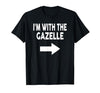 ShirtZilla I'm with The Gazelle Halloween Gazelle T-Shirt - size chart