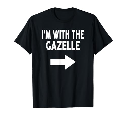 ShirtZilla I'm with The Gazelle Halloween Gazelle T-Shirt - size chart