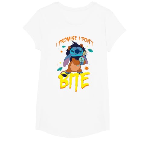 Disney Stitch Scar Costume I Promise I Don't Bite Halloween T-Shirt - size chart