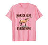 Mademark Horses Heal Everything Equestrian Women Design T-Shirt - Men - size chart