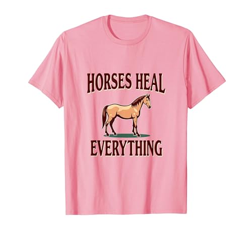 Mademark Horses Heal Everything Equestrian Women Design T-Shirt - Men - size chart