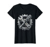 Mademark Grease Monkey Wrench and Screwdriver Crossed T-Shirt - Women - size chart