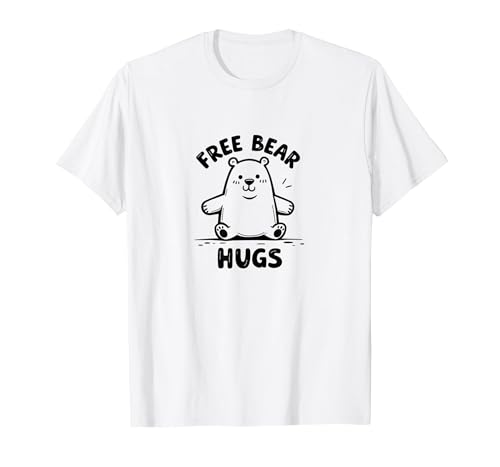 Mademark Free Bear Hugs: Cute Cartoon Animal Lover Gift T-Shirt - size chart