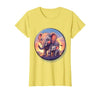 Mademark Elephant Mother and Calf Sunset Walk Design T-Shirt - Women - size chart