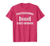 cow apparel Professional gate Opener, Cow Gate Opener T-Shirt - size chart