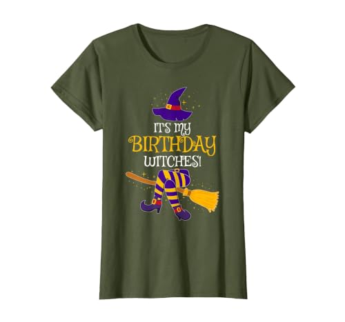 Halloween Witch Costume Group Matching Idea .Co It's My Birthday Witches! Family Matching Costume Halloween T-Shirt - size