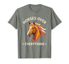 Mademark Horses Over Everything Women's Equestrian Design T-Shirt - Men - size chart