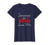Long Distance Relationships Gifts Someone in Buffalo Loves Me Relationship Couple New York T-Shirt - size chart