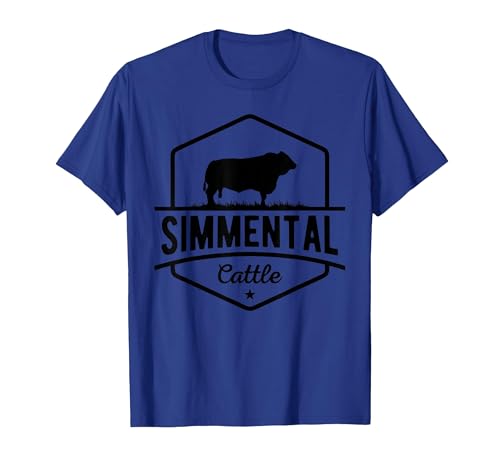 Funny Farmer Gift for Simmental Cattle Cow Farmer - Simmental Cattle T-Shirt - size chart