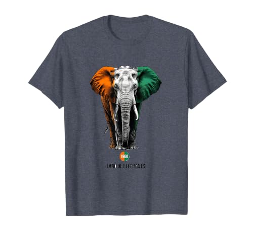 Mademark Land of Elephants, 1960 National Pride Design T-Shirt - Men - size chart