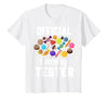 Candy Tester Sweets Lover Gifts & Apparel Official Candy Tester Halloween Costume Boys Girls Kids T-Shirt - size chart
