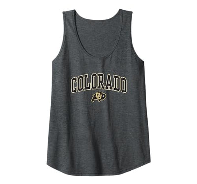 Elite Authentics Womens Colorado Buffaloes Womens Arch Over Tank Top