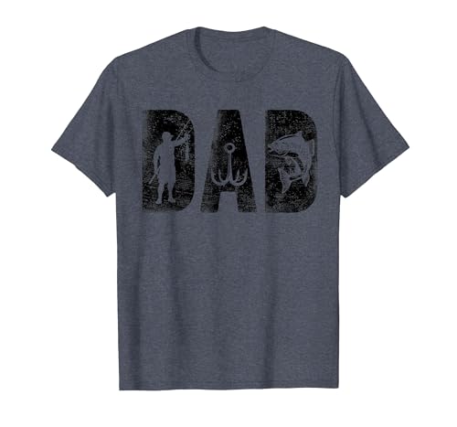Fishing Gifts for Dad Father's Day Fisherman Fishing Dad Birthday Classic Bold Font Fish Daddy T-Shirt - size chart