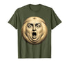 Mademark Belly Button Surprised Cartoon Face Funny Graphic T-Shirt - Men - size chart