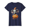 Cute Elephant Wearing A Pumpkin Halloween Cloths Cute Elephant Wearing A Pumpkin Halloween Funny Elephant T-Shirt - size