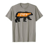 Tennessee State Flag and Home Vintage Shirt Co. Mens Papa Bear Tennessee State Flag Vintage Dad Shirt T-Shirt - size chart