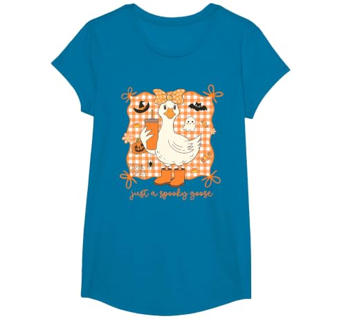 Just A Spooky Goose Halloween Goose Just A Spooky Goose Halloween Silly Goose Funny Halloween T-Shirt - size chart