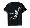 Halloween Shirts Women Men Kids Volleyball Skeleton Halloween Player Catcher Mens Boys Kids T-Shirt - size chart