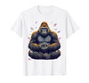 Mademark Meditating Gorilla Zen Monkey Graphic Design T-Shirt - Men - size chart