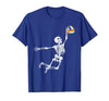 Halloween Shirts Women Men Kids Volleyball Skeleton Halloween Player Catcher Mens Boys Kids T-Shirt - size chart