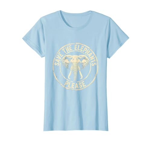 Mademark Save The Elephants Please Wildlife Advocate Design T-Shirt - Women - size chart