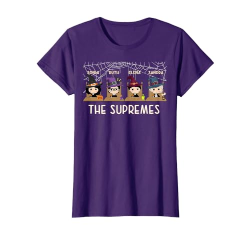 RBG Supremes Court cute gift THE SUPREMES Halloween Cute Woman Supreme Court Justices RBG T-Shirt - size chart