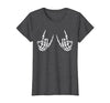 Halloween Tees for Women Men Kids Rocker Hand Sign Rock Skeleton Halloween Costume Men Women T-Shirt - size chart