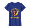 Mademark Chasing Bananas Not Dreams Funny Monkey Design T-Shirt - Women - size chart