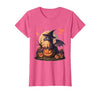 Halloween Dragons Fantasy Spooky Witchy Cute Halloween Dragon Witch Hat Pumpkin Moon Fantasy T-Shirt - size chart