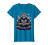 Mademark Meditating Gorilla Zen Monkey Graphic Design T-Shirt - Women - size chart