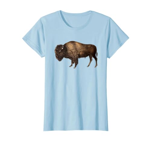 Altes Büffel-Design Buffalo Vintage Retro American Bison T-Shirt - size chart