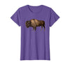 Altes Büffel-Design Buffalo Vintage Retro American Bison T-Shirt - size chart