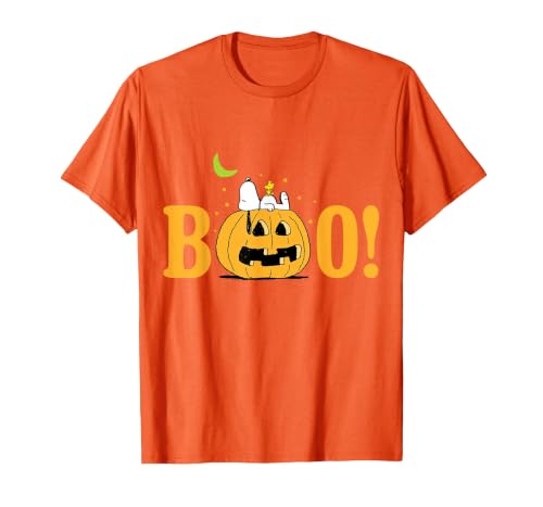Peanuts Halloween Boo Pumpkin T-Shirt - size chart