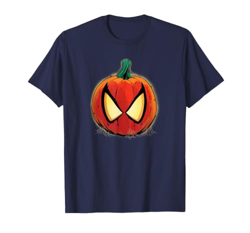 Marvel Spider-Man Halloween Spooky Pumpkin Jack-o'-Lantern T-Shirt - size chart