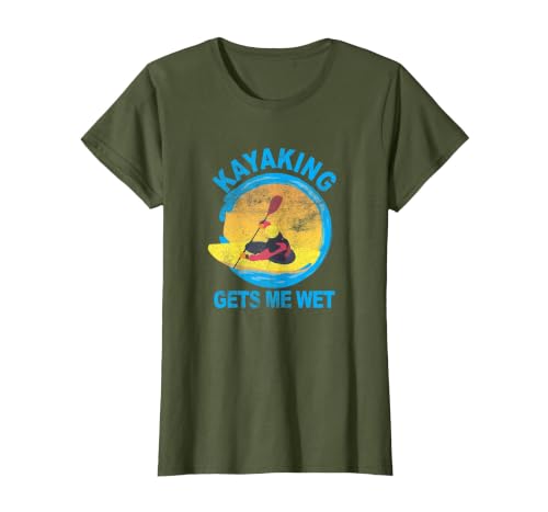 Groundhog Tees Kayaking Gets Me Wet Halloween Funny T-Shirt T-Shirt - size chart