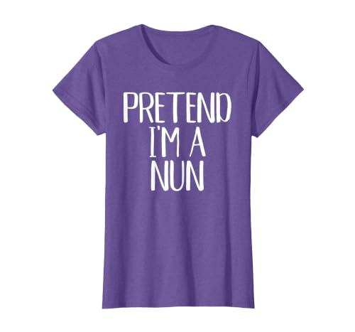 Funny Halloween Group Matching Costumes Idea Pretend I'm A Nun Costume Family Funny Halloween Party T-Shirt - size chart