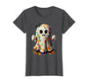 Block Building Halloween Ghost Brick or Treat Boys Halloween Master Builder Ghost Kids Building Blocks Bricks T-Shirt - size