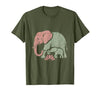 Mademark Mama Elephant Guiding Calf Through Water T-Shirt - Men - size chart