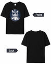 NITBANLA T-Shirts for Men, Cat Coffee Crew Neck Cotton T-Shirt Men's Short Sleeve,Black-XL - size chart