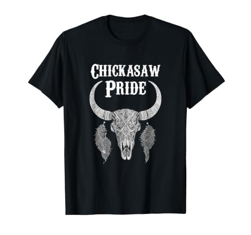 Chickasaw Pride Native American Nice Gifts Chickasaw Pride Tribe Native American Indian Buffalo T-Shirt - size chart