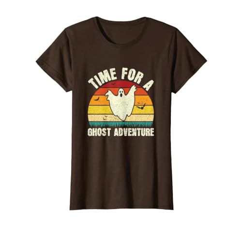 Funny Ghost Hunting Halloween Women Men Funny Ghost Hunting Scary Halloween Ghost Hunter T-Shirt - size chart
