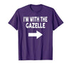 ShirtZilla I'm with The Gazelle Halloween Gazelle T-Shirt - size chart