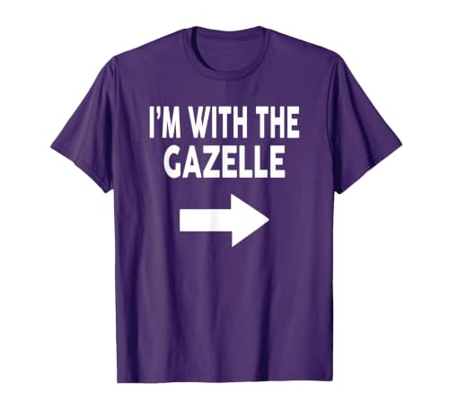 ShirtZilla I'm with The Gazelle Halloween Gazelle T-Shirt - size chart