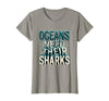 Mademark Oceans Need Their Sharks Marine Life Design T-Shirt - size chart