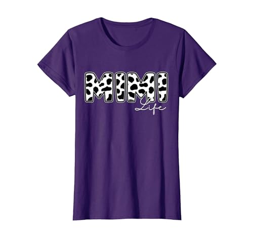 Cow Print Matching Family Apparel Mimi Life Cow Print Family Matching T-Shirt - size chart