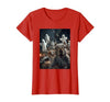 Funny Halloween Animals Selfies Clothing Funny Squirrel Selfie with Ghosts Haunted Forest Halloween T-Shirt - size chart