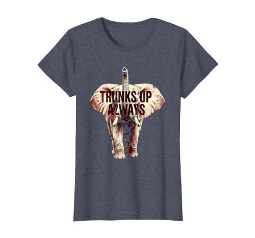 Mademark Trunks Up Always Elephant Graphic Design T-Shirt - Women - size chart